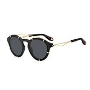 Givenchy Unisex black & gold sunglasses